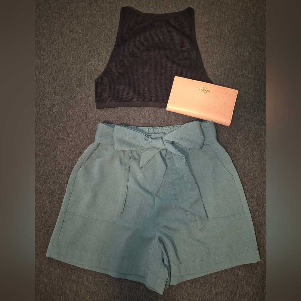 Teal Dress Shorts